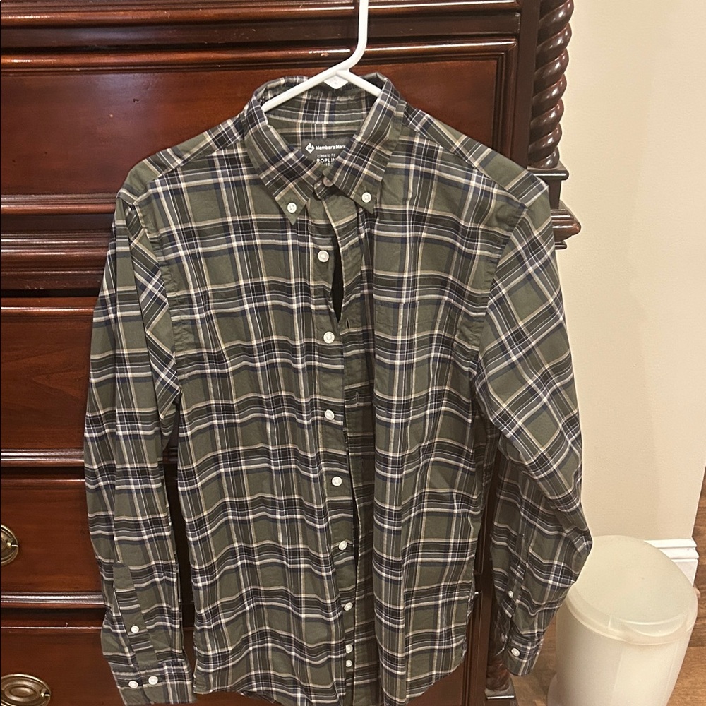 Men's Green Plaid Shirt